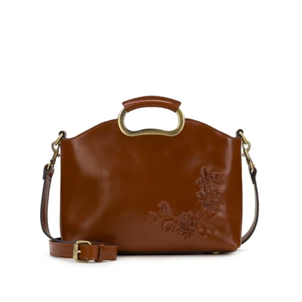 NWT PATRICIA NASH Valletta Top Handle
Crossbody- Mini Rose Tooled